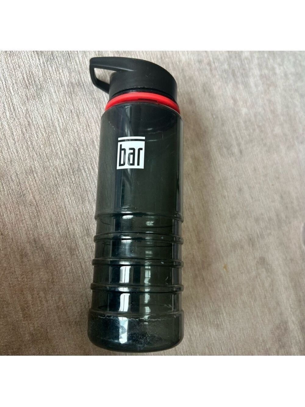 Bar Method Black Water Bottle Red Accent